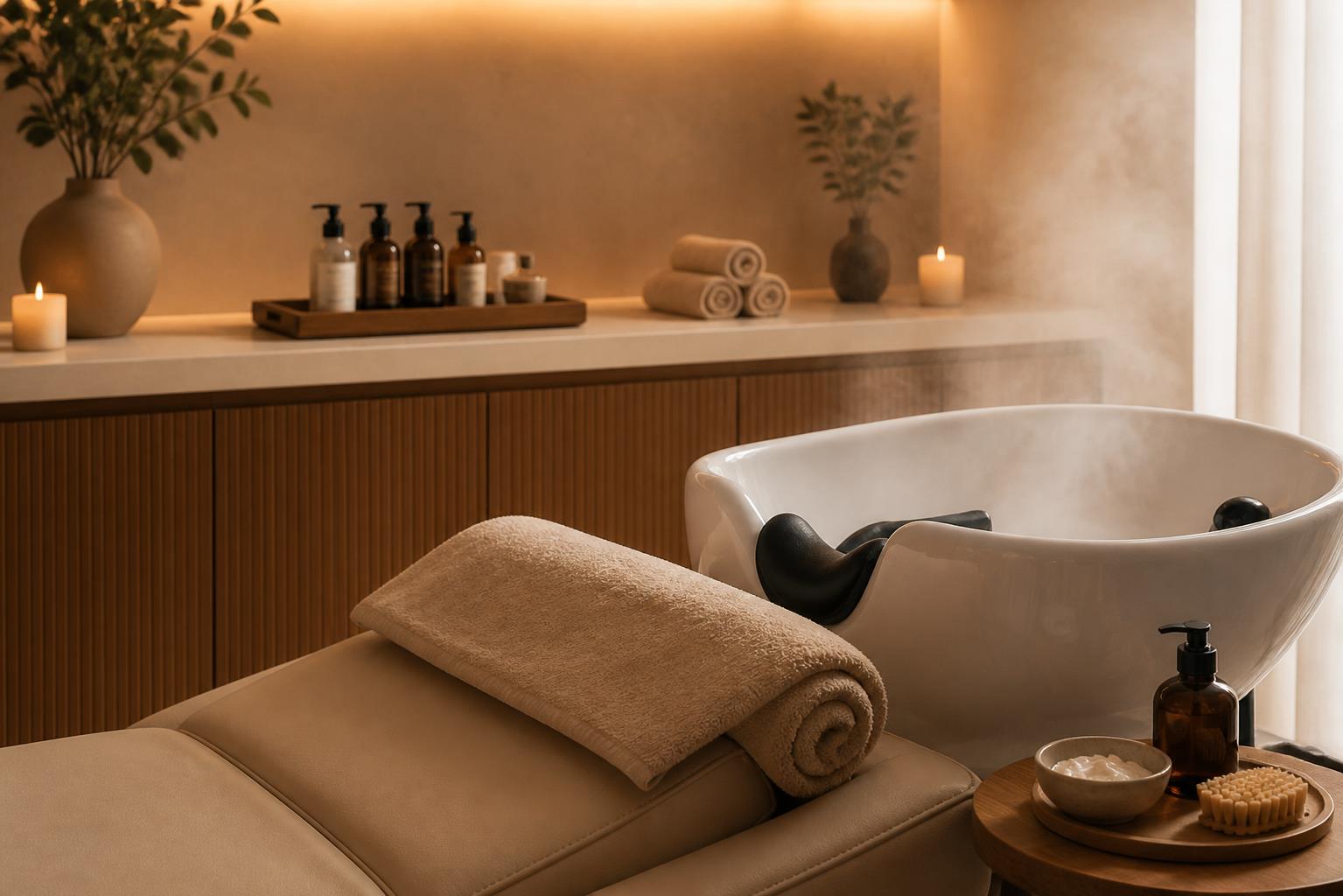 Head spa soin cuir chevelu à l'Institut de Beauté Sandra